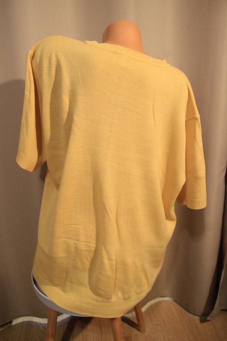 Žltý pletený top, xxl, xxl