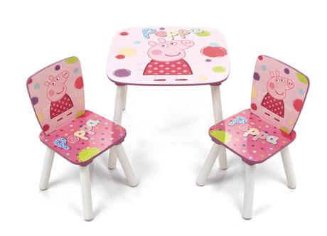 Detský stôl so stoličkami peppa pig,