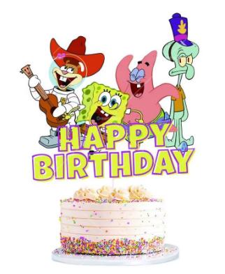 Tortový zápich spongebob (17ks) - skladom, tz-53, 