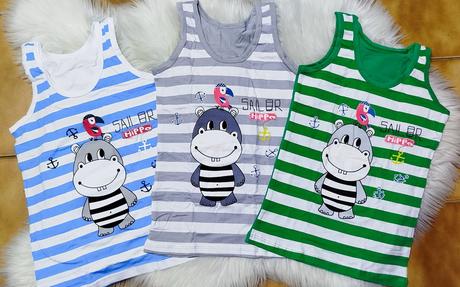 Detské tielko s hrochom, 92 - 158