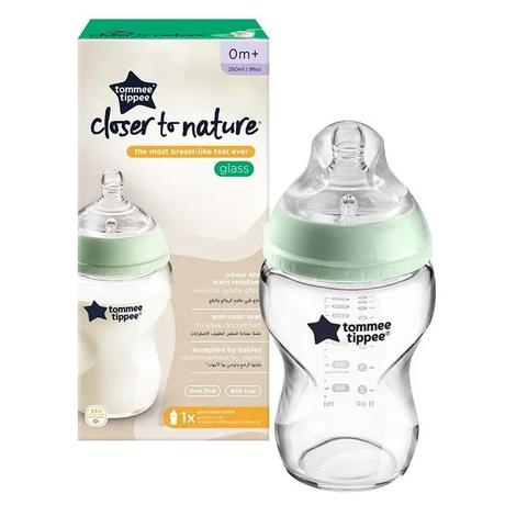 Tommee tippee kojenecká fľaša sklenená ctn 0m+, 26, tommee tippee