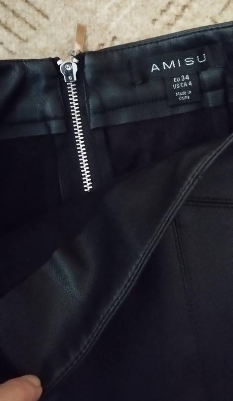 Koženková sukňa, amisu,s