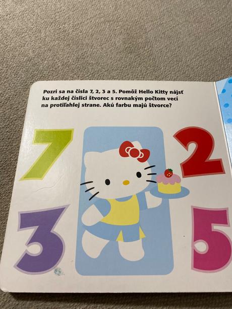 Krásne leporelo hello kitty farby a číslo,