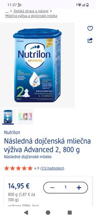 Dojčenské mlieko nutrilon, 