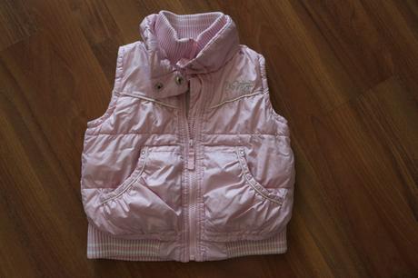 Ružová zateplená vestička, next,116