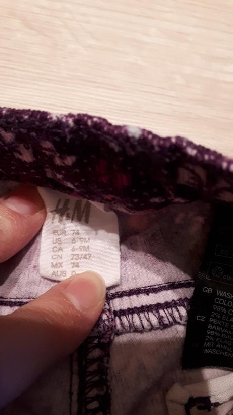Krásne menčestrové nohavice, h&m,74