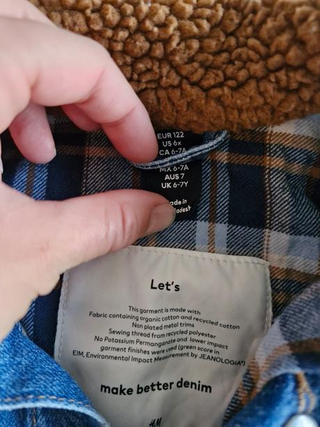 Rifľová bunda, h&m,122