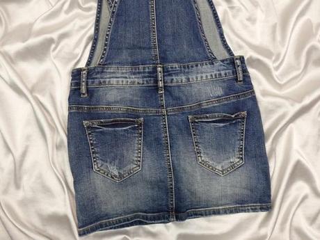 Kvalitné riflová sukňa na traky, xs