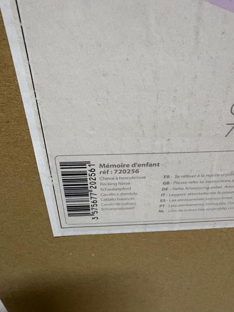 Moulin roty krasny drevený hojdaci ruzovy konik, 