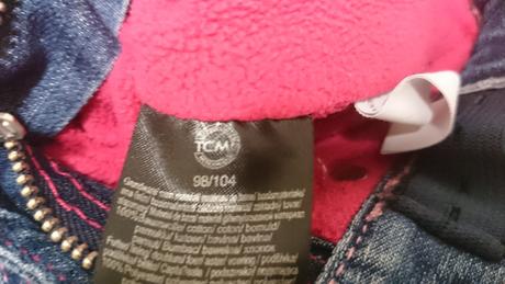 Dievčenské zateplené rifle zn. tchibo, č. 98-104, tcm,98