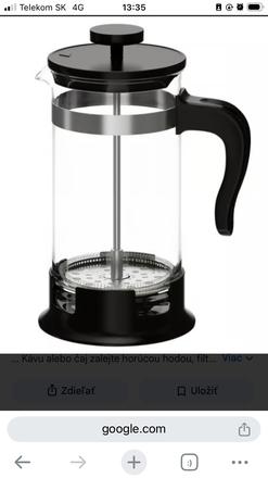 Úplne nový čajník / french press ikea (1l), 