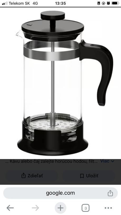 Úplne nový čajník / french press ikea (1l),