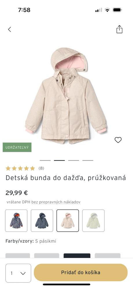 Nezateplená bunda do dažďa tchibo 122/128, tchibo,128
