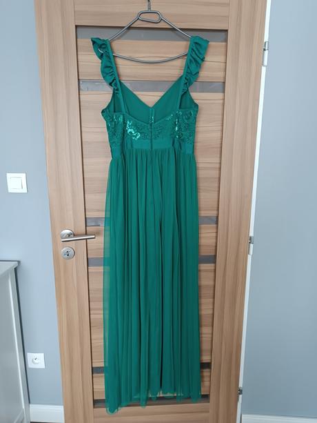 Spoločenské smaragdové šaty, l