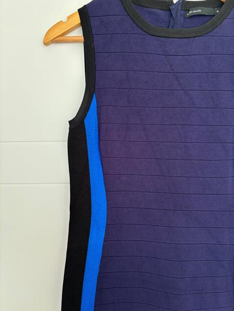 Modré elastické šaty, m