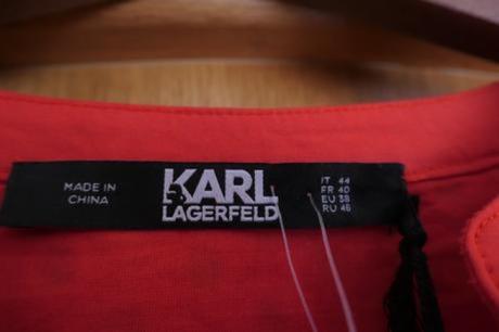 Karl lagerfeld luxusne madeirove cervene letne m/l, l