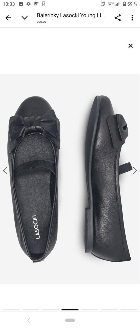 Lasocki nádherné kožené čierne nové balerínky, lasocki,31