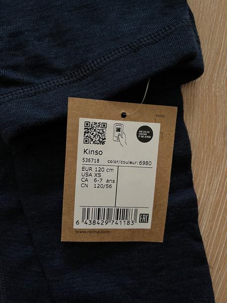 Merino spodné prádlo reima kinso+kinsa veľ.120, reima,122