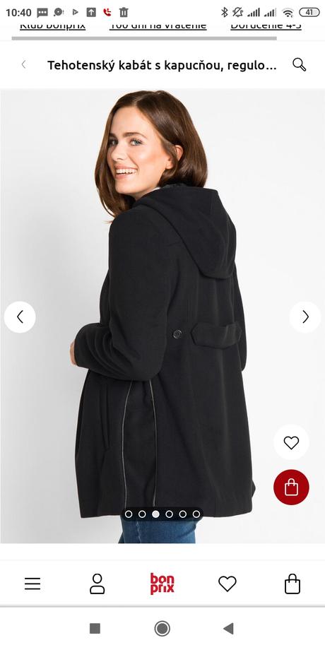Tehotenský kabat, bonprix,36