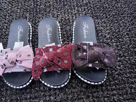 Dievčenské šľapky s mašľou č.30,31,32,33,34,35, 30 - 35