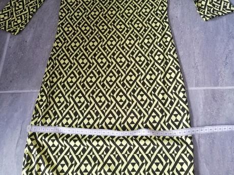 Žlté vzorované šaty clubl, v36-38, 36