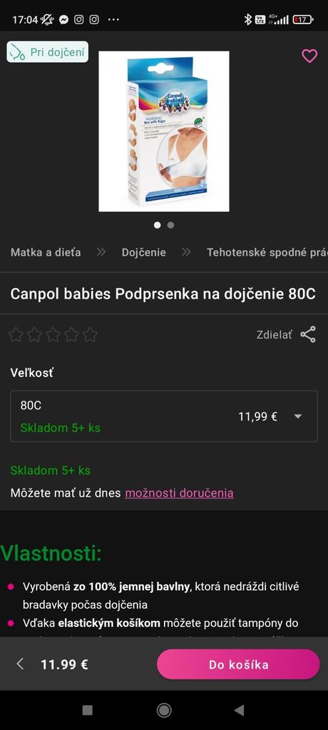 Dojčenská podprsenka canpol babies 80c nenosená, canpol babies,80c