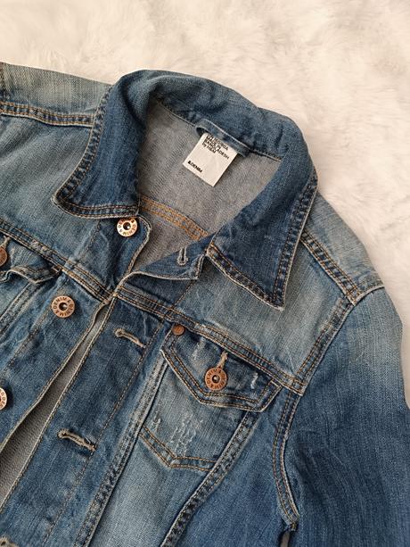 Rifľová bunda., h&m,xs