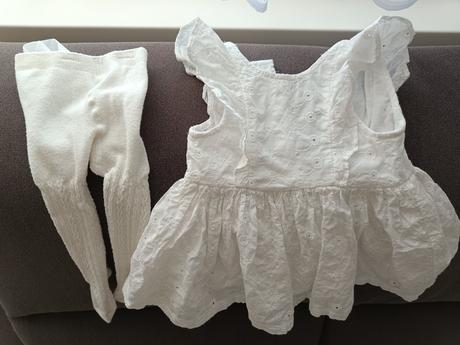 Šaty pre bábätko lindex biele 2-4m, 62, lindex,62