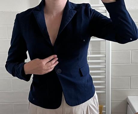 Tmavomodré elegantné sako, mango, xs/34, mango,xs