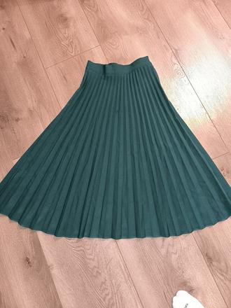 Plysovana sukňa midi, s