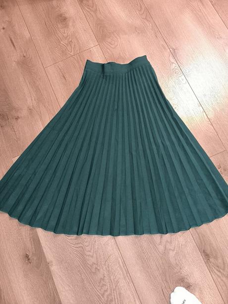 Plysovana sukňa midi, s