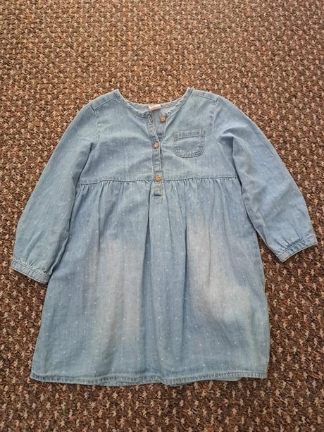 Riflové šaty, h&m,98