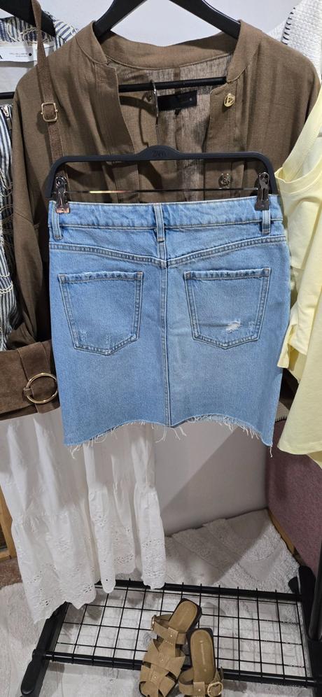 Riflová sukňa zara, zara,s