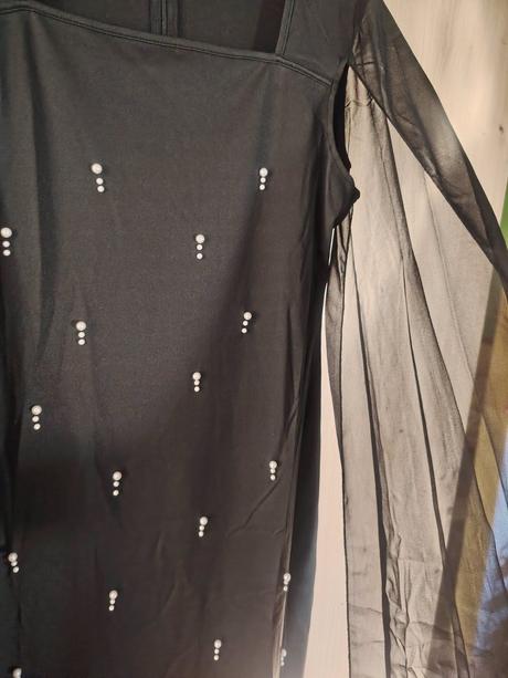 Krasne spolocenske saty s perlickami xl, xl