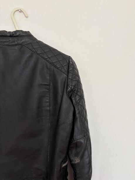 Mango kozena bunda s prava koza ovcia , leather ja, mango,s