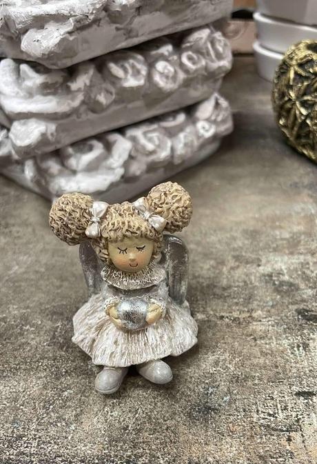 Anjelka na položenie - dievčatko so srdiečkom, 