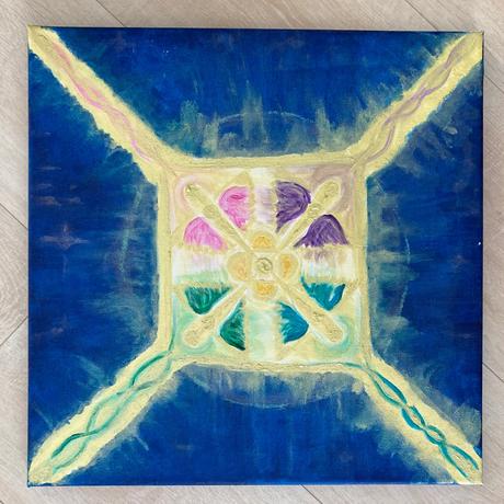 Set abstraktných obrazov na platne, 