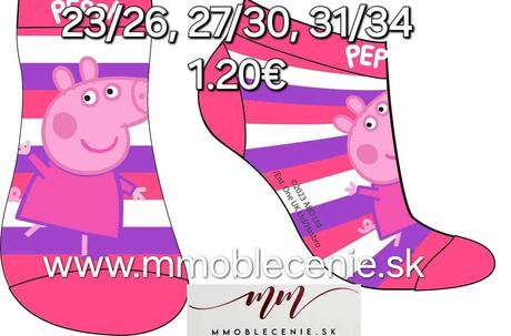 Ponožky peppa pig, disney,23 - 34