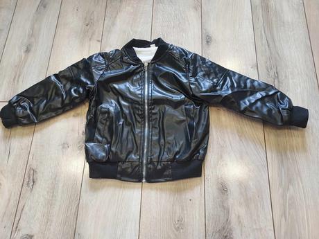 Nová oteplená koženková bundička 110 veľkosť, 110