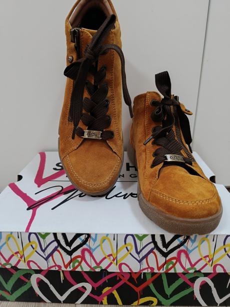 Kožené členkové topánky, ara,37