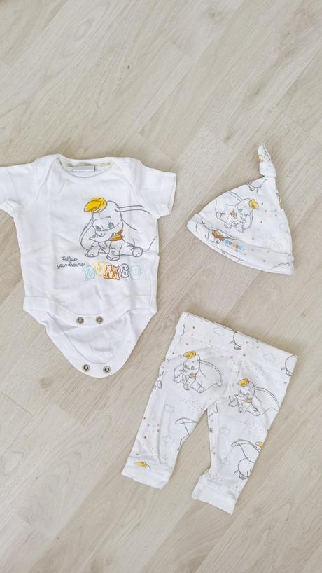 Set pre novorodenca body, tepláky, čiapočka, disney,50