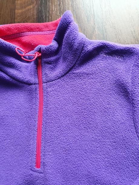 Fialová fleece mikinka, decathlon,104