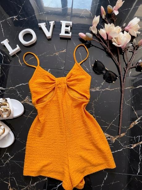 Mandarinkový overal pull&bear, pull&bear,xs