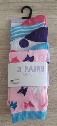 3x ponožky accessories 31-36, 31 - 36