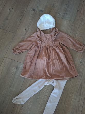 Jesenné saty plus pančušky a ciapka h&m, h&m,86