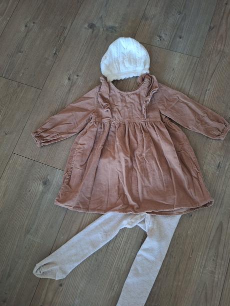 Jesenné saty plus pančušky a ciapka h&m, h&m,86