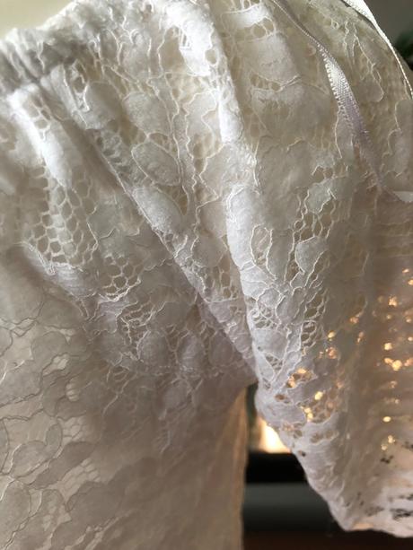 Biela cipkovane tricko cipkovane, orsay,m