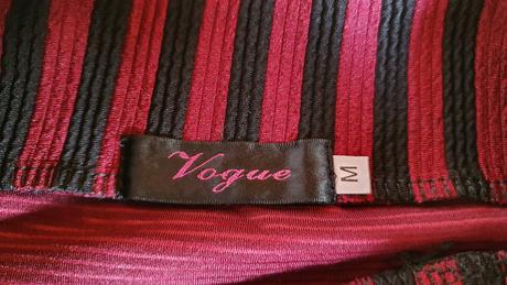 Vínovo-čierna pásiková strečová sukňa, s