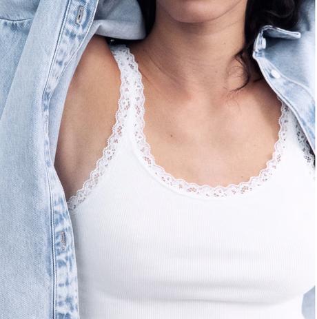 H&m divided tielko s čipkovým lemom vel.xs-s, h&m,s / xs