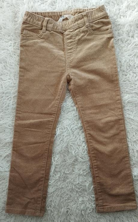 Nohavice s trblietkami, h&m,104